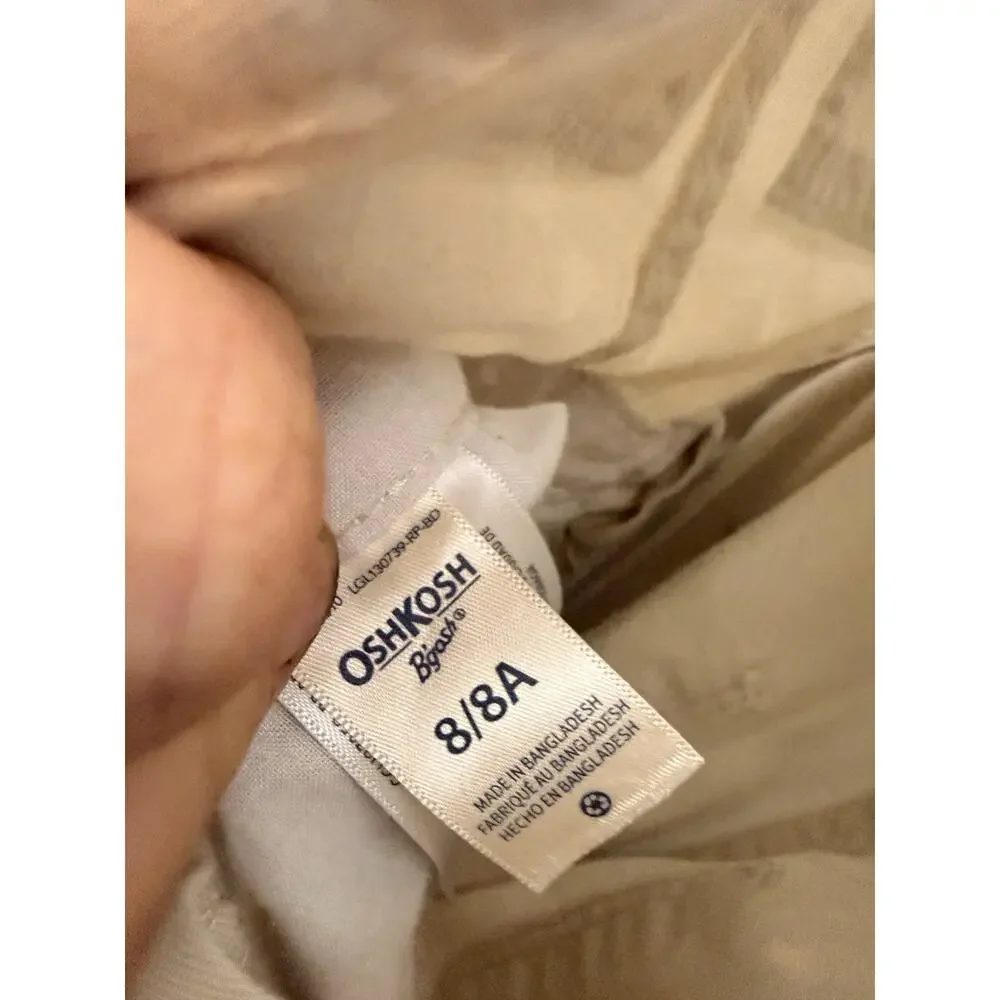 OshsKosh B’gosh Bib Overalls Size 8A Utility Farm Country Girl Work Pant NICE!!!